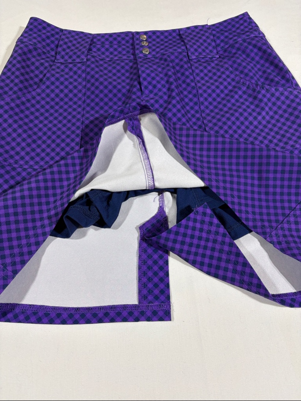 Jofit Purple Checkered Golf Skort with Front Pockets NNT size 6 - Picture 14 of 14